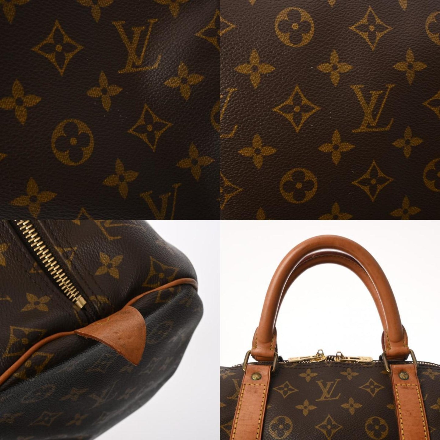 Louis Vuitton Keepall 55 Brown Canvas Travel Bag