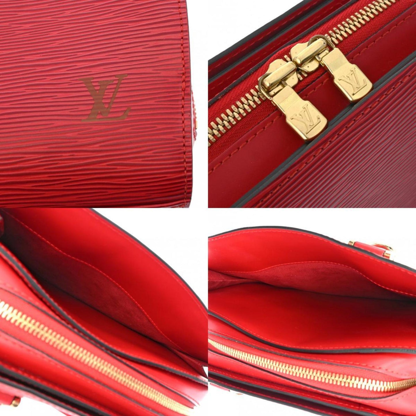 Louis Vuitton Pont Neuf Red Leather Hand Bag