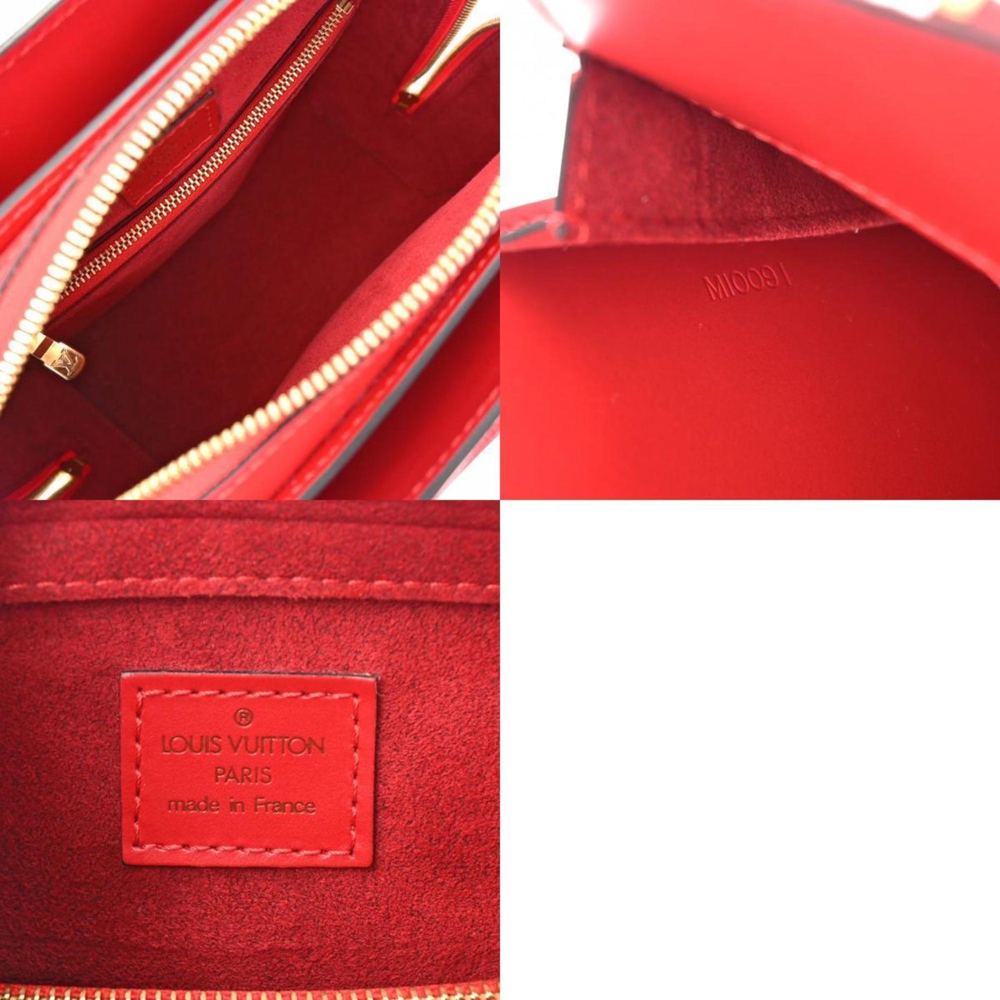 Louis Vuitton Pont Neuf Red Leather Hand Bag