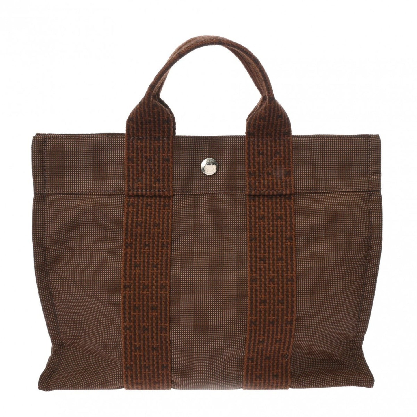 Hermès Herline Brown Canvas Tote Bag