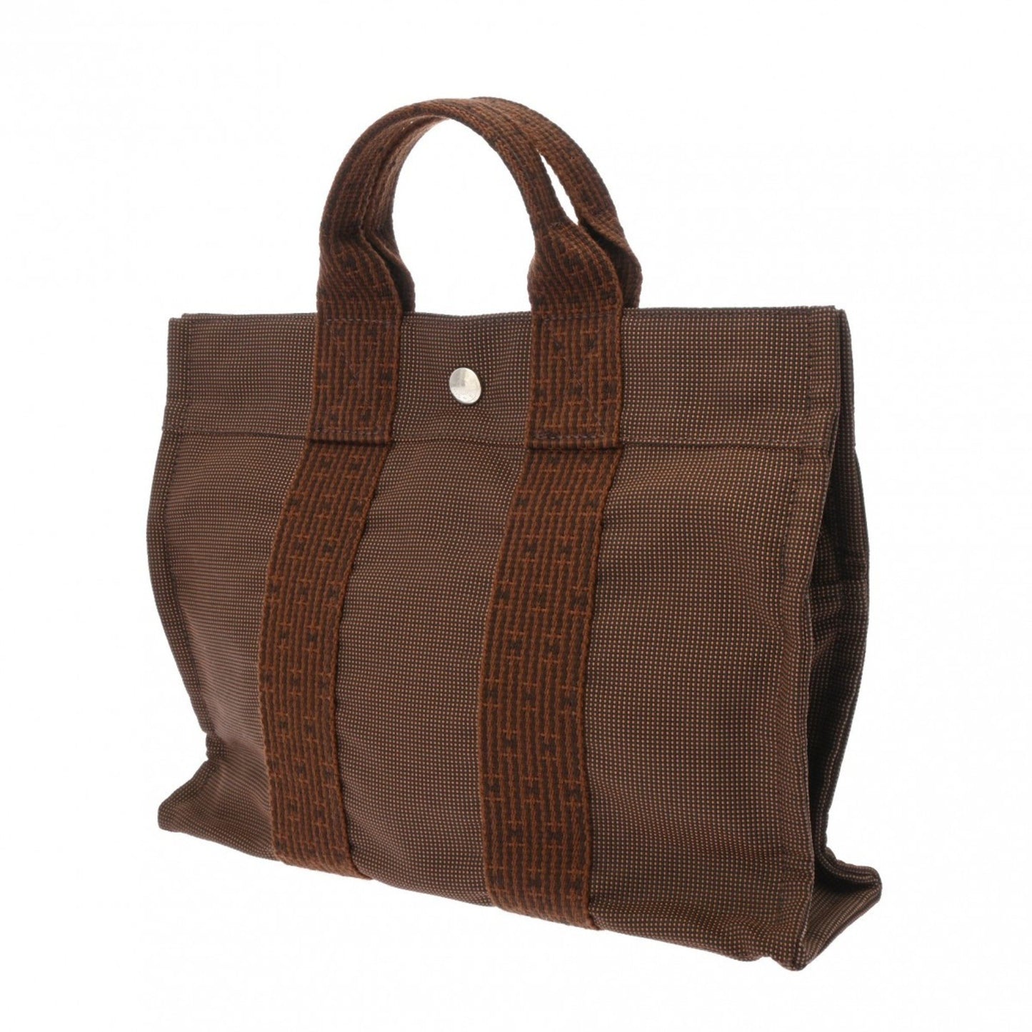 Hermès Herline Brown Canvas Tote Bag