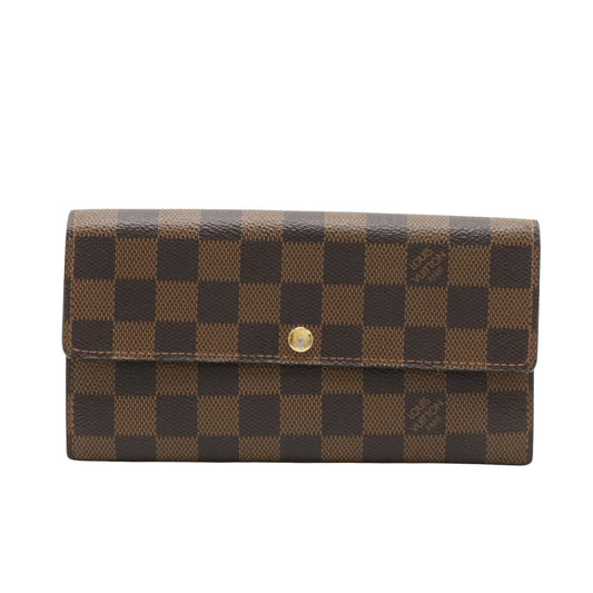 Louis Vuitton Sarah Brown Canvas Wallet Accessories