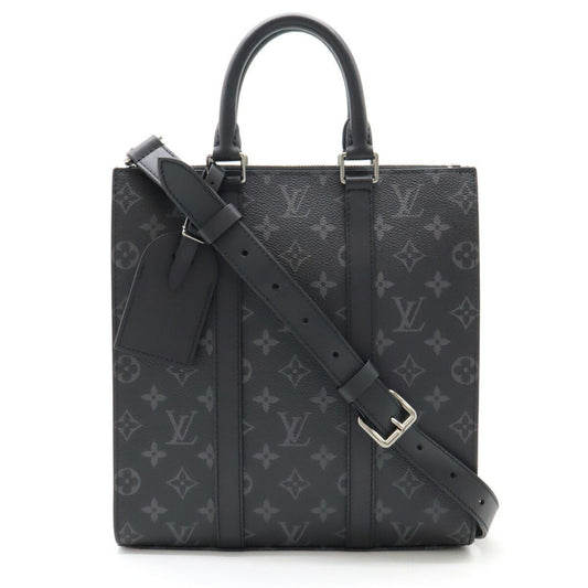 Louis Vuitton Sac Plat Black Canvas Tote Bag