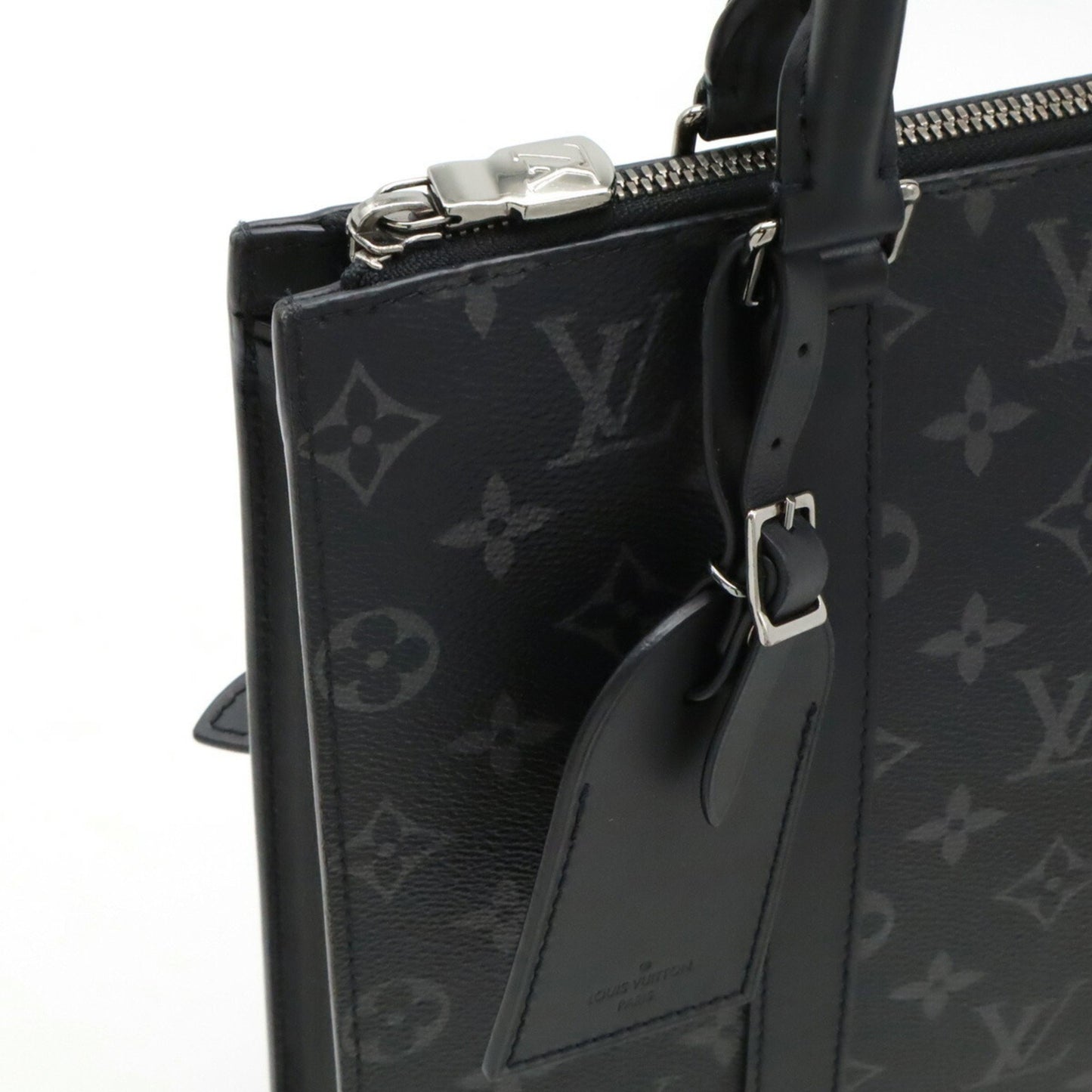 Louis Vuitton Sac Plat Black Canvas Tote Bag