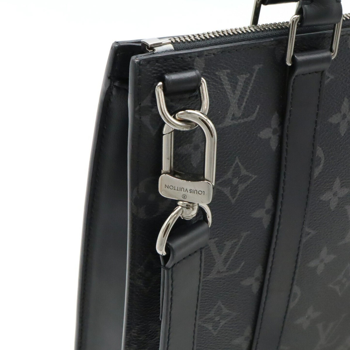 Louis Vuitton Sac Plat Black Canvas Tote Bag