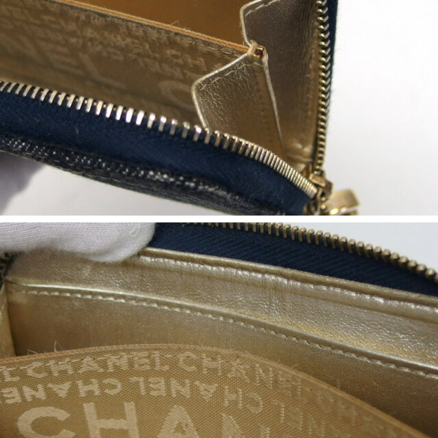 Chanel Logo CC Blue Denim - Jeans Wallet Accessories