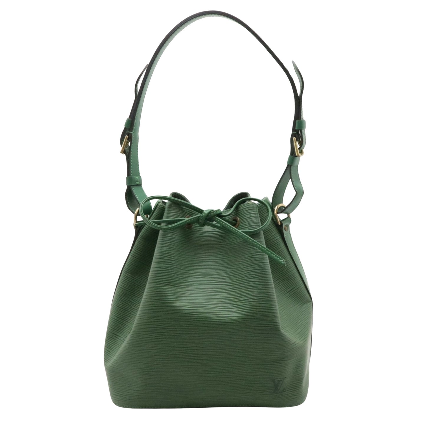 Louis Vuitton Petit Noé Green Leather Shoulder Bag