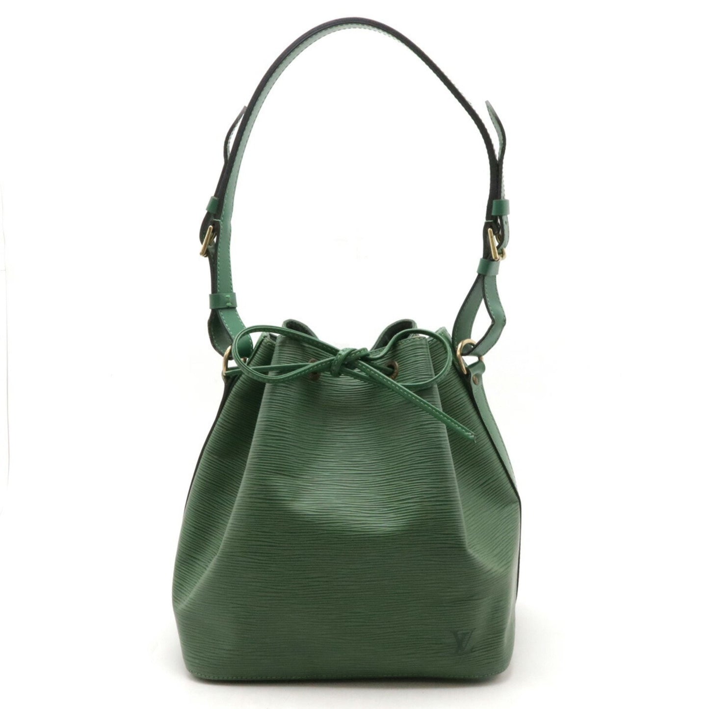 Louis Vuitton Petit Noé Green Leather Shoulder Bag