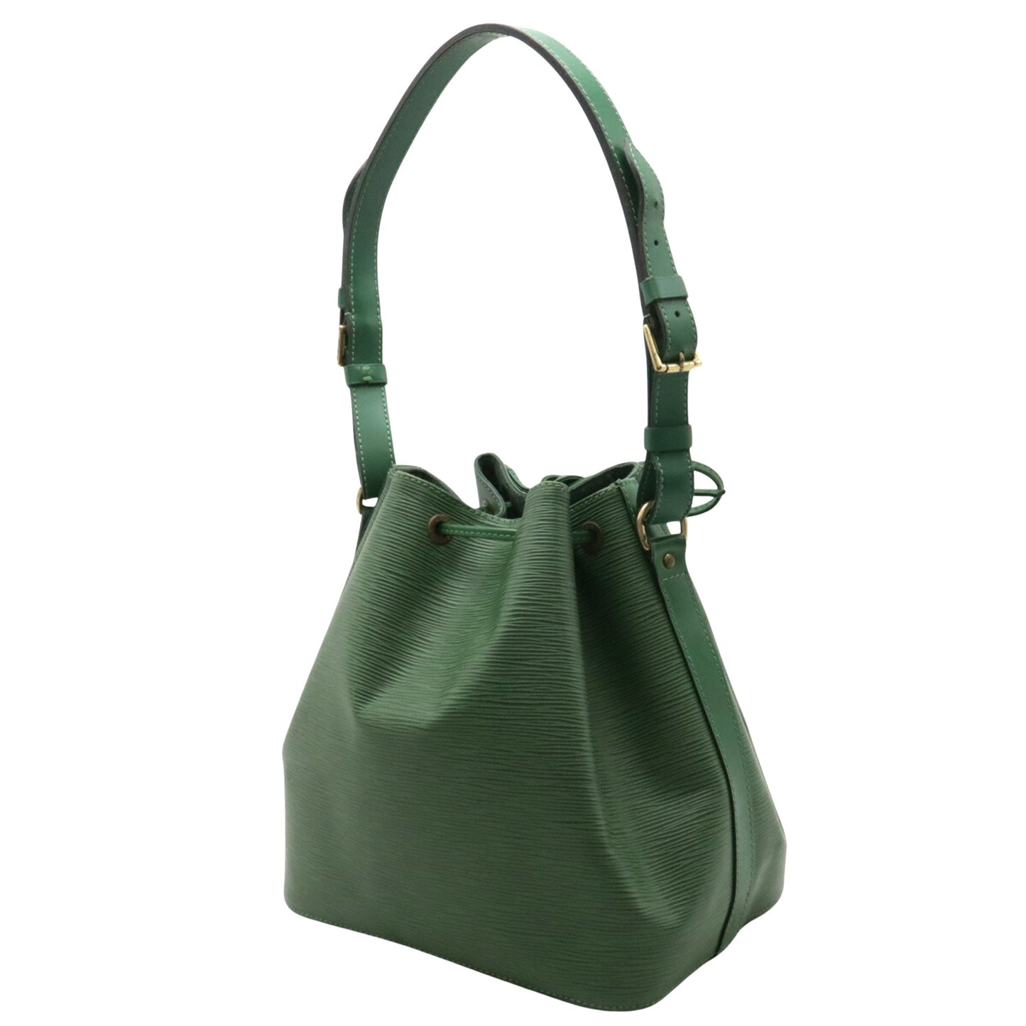 Louis Vuitton Petit Noé Green Leather Shoulder Bag