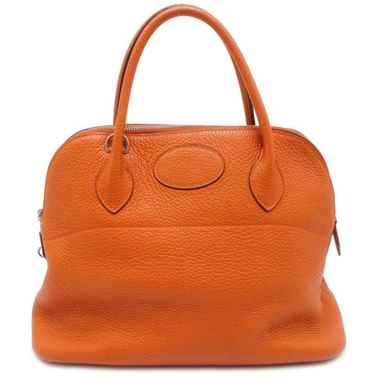 Hermès Bolide Orange Leather Hand Bag