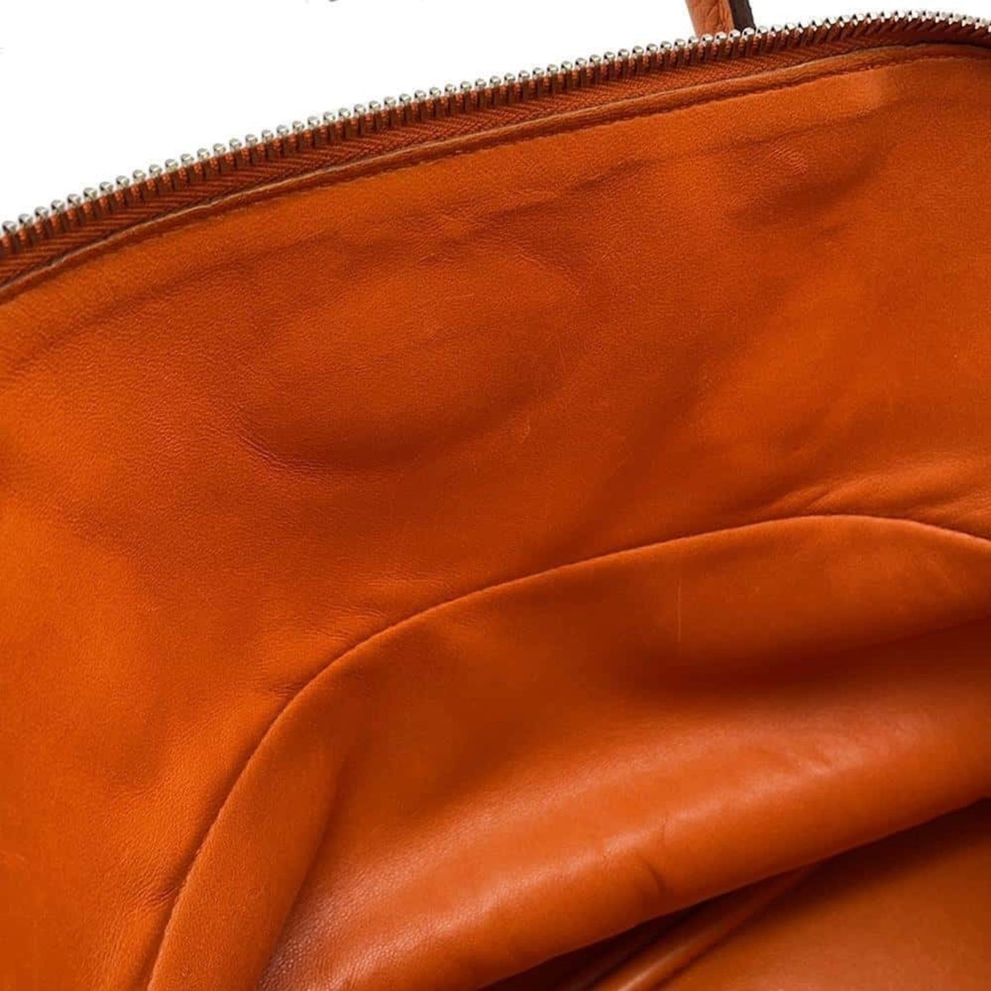 Hermès Bolide Orange Leather Hand Bag