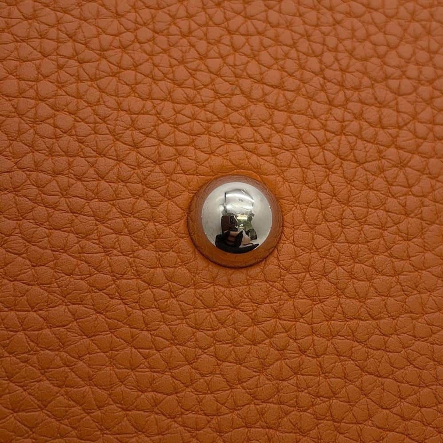 Hermès Bolide Orange Leather Hand Bag