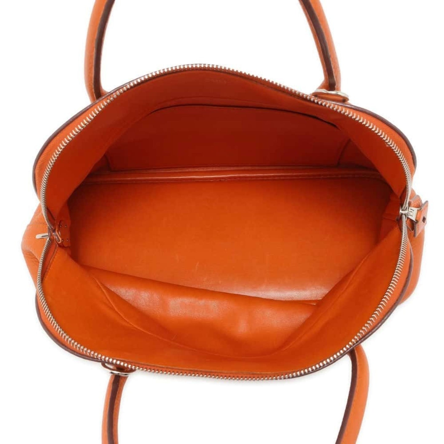 Hermès Bolide Orange Leather Hand Bag