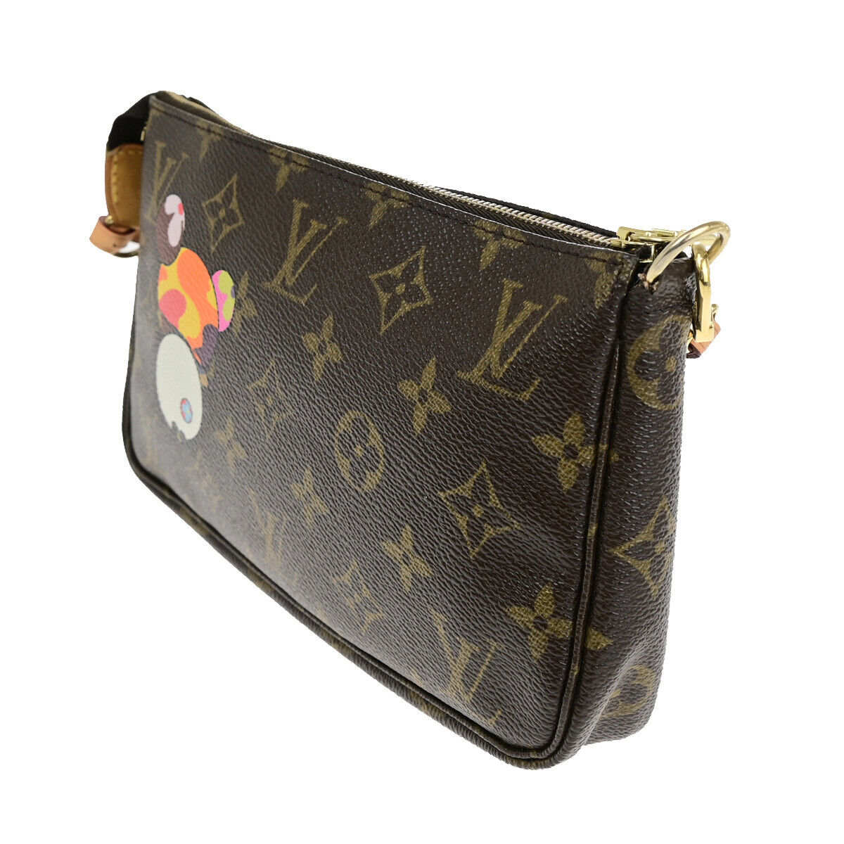 Louis Vuitton Pochette accessoires Brown Canvas Clutch Bag