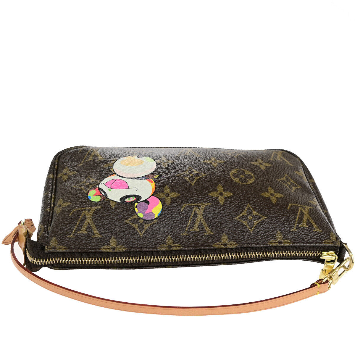 Louis Vuitton Pochette accessoires Brown Canvas Clutch Bag