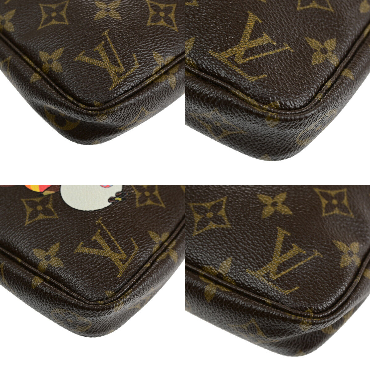 Louis Vuitton Pochette accessoires Brown Canvas Clutch Bag