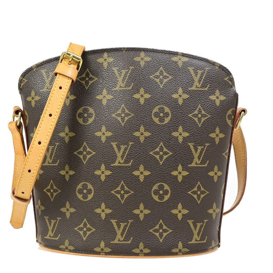 Louis Vuitton Drouot Brown Canvas Shoulder Bag