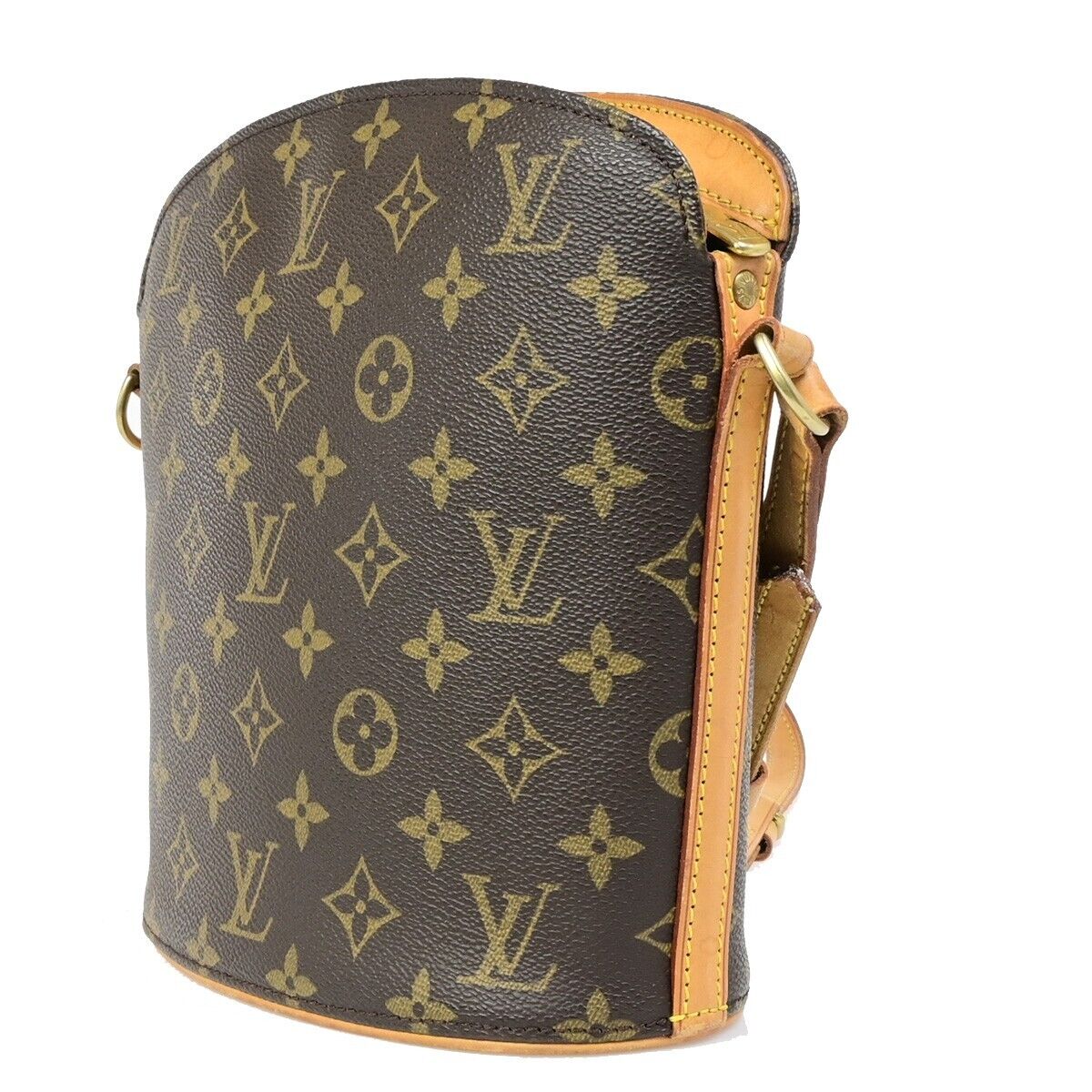 Louis Vuitton Drouot Brown Canvas Shoulder Bag