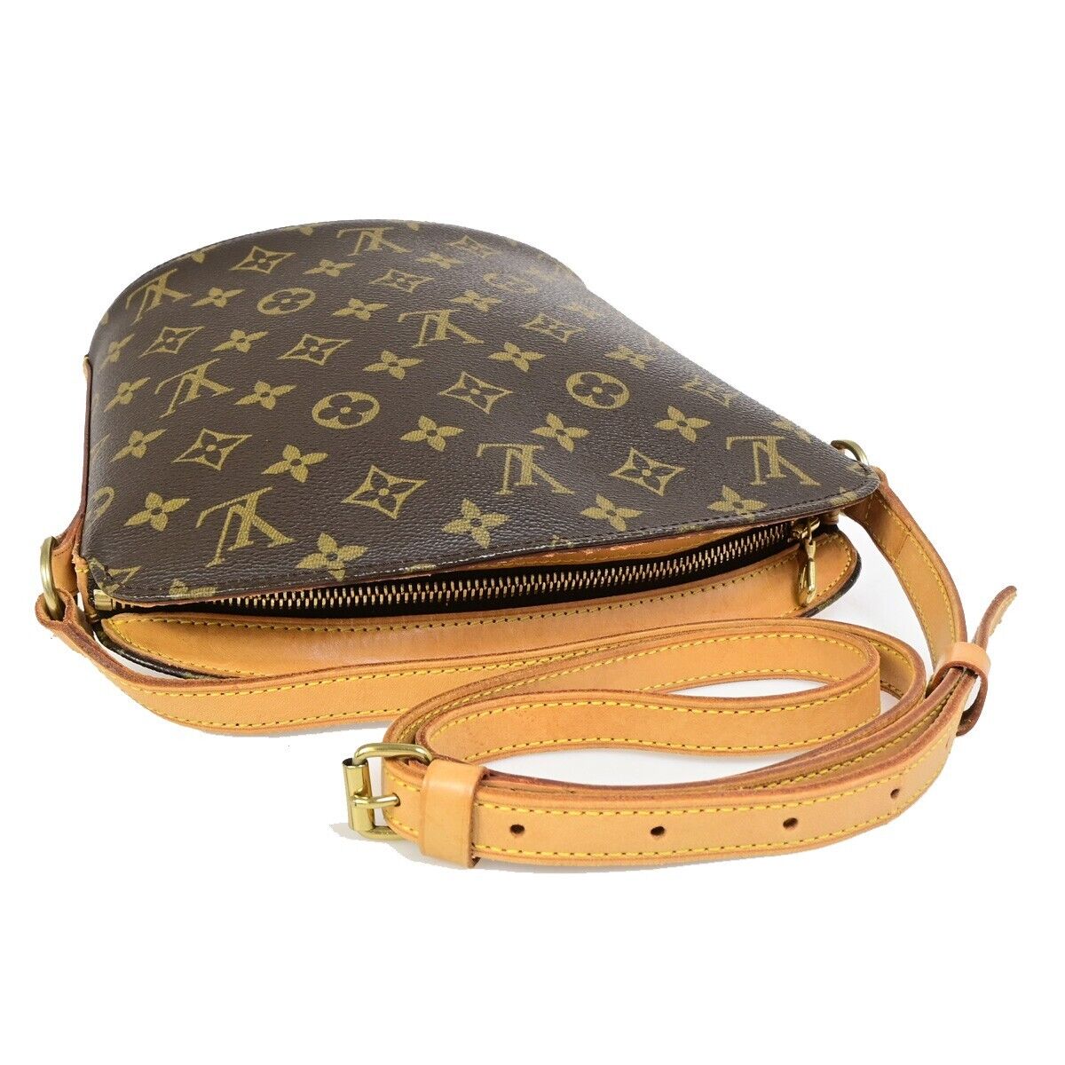 Louis Vuitton Drouot Brown Canvas Shoulder Bag