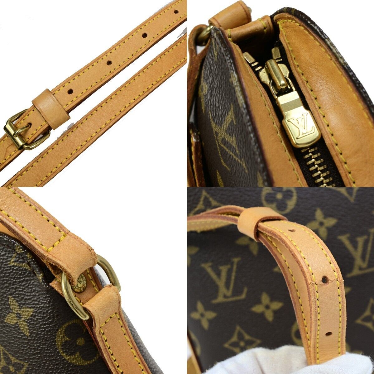 Louis Vuitton Drouot Brown Canvas Shoulder Bag