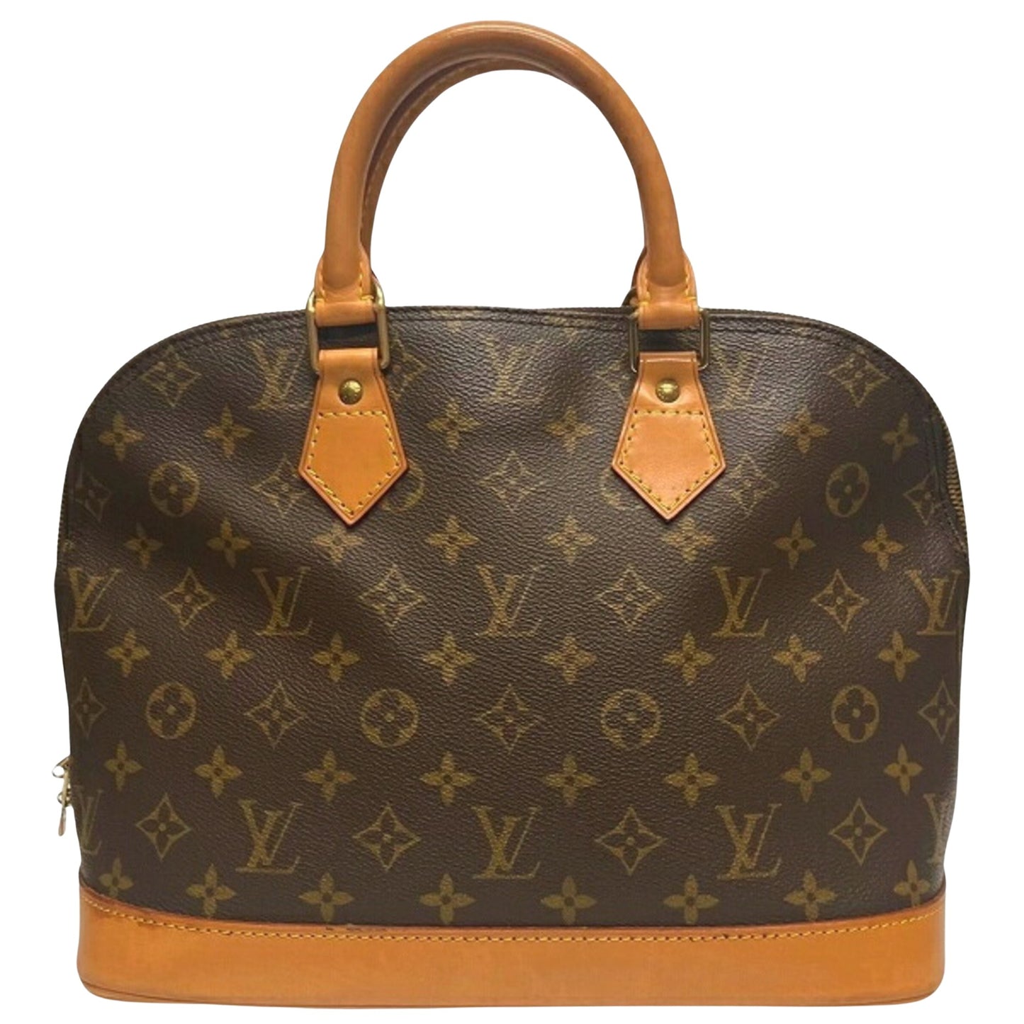 Louis Vuitton Alma Brown Canvas Hand Bag