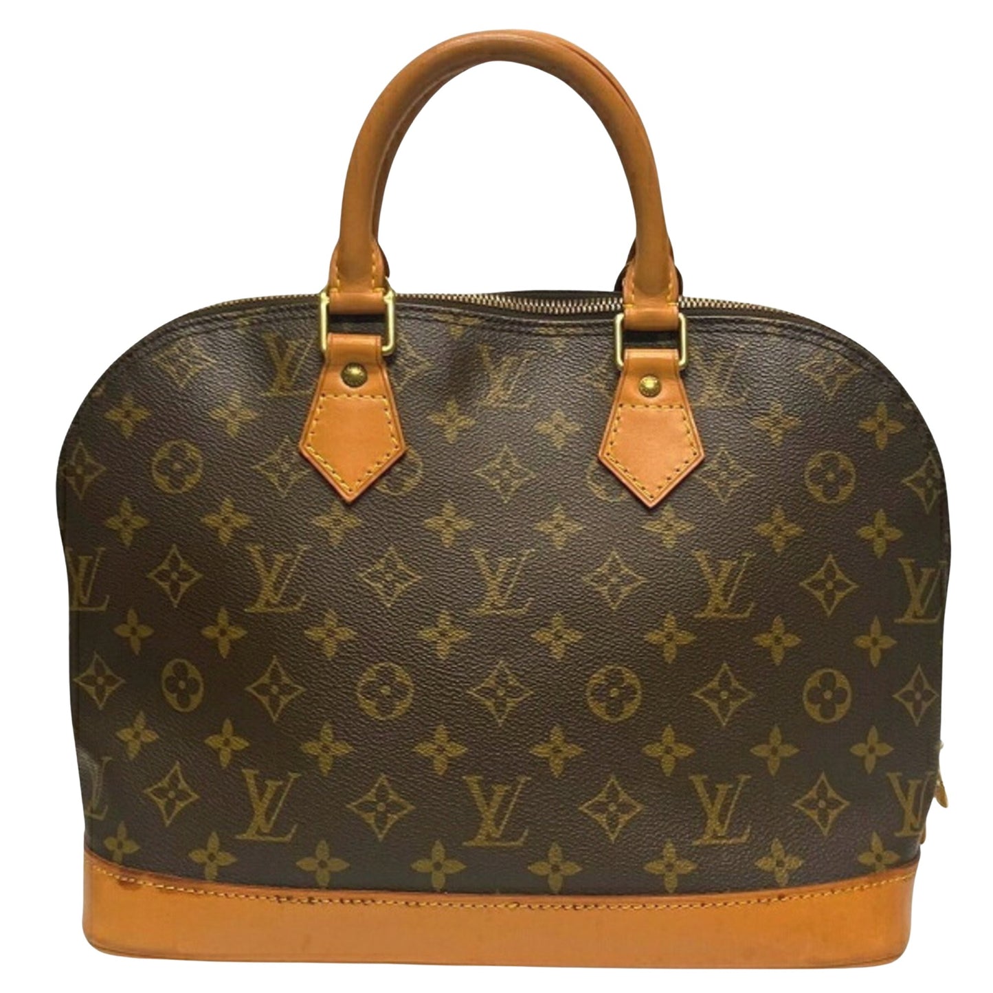 Louis Vuitton Alma Brown Canvas Hand Bag