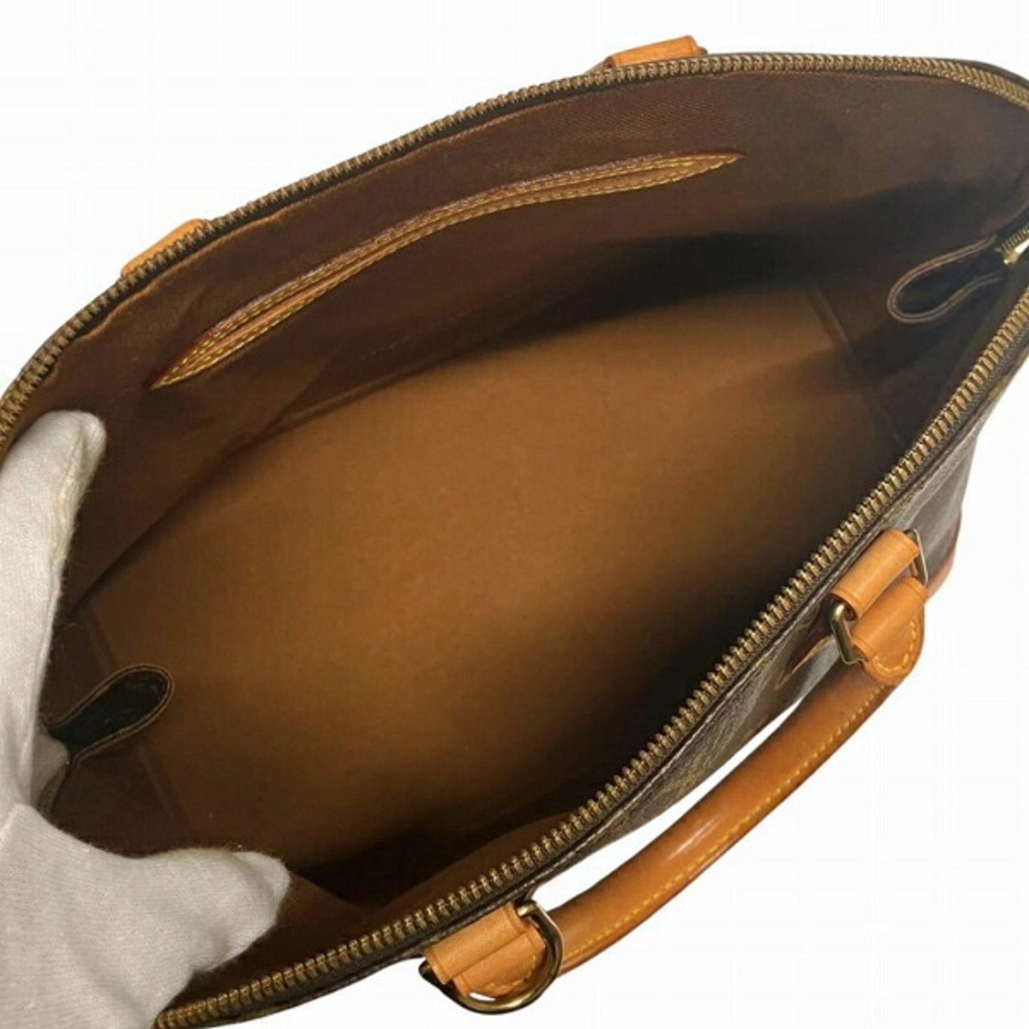 Louis Vuitton Alma Brown Canvas Hand Bag