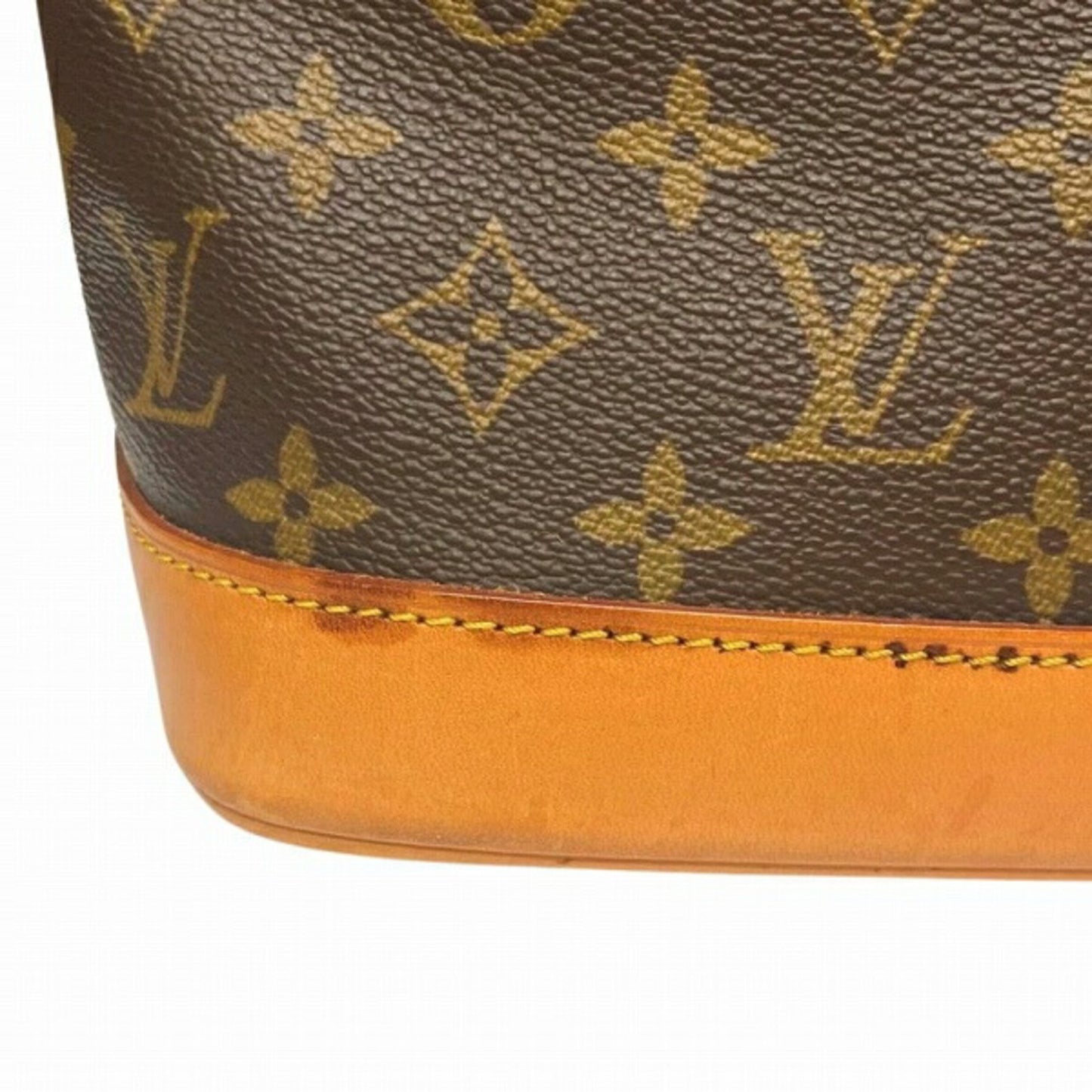 Louis Vuitton Alma Brown Canvas Hand Bag