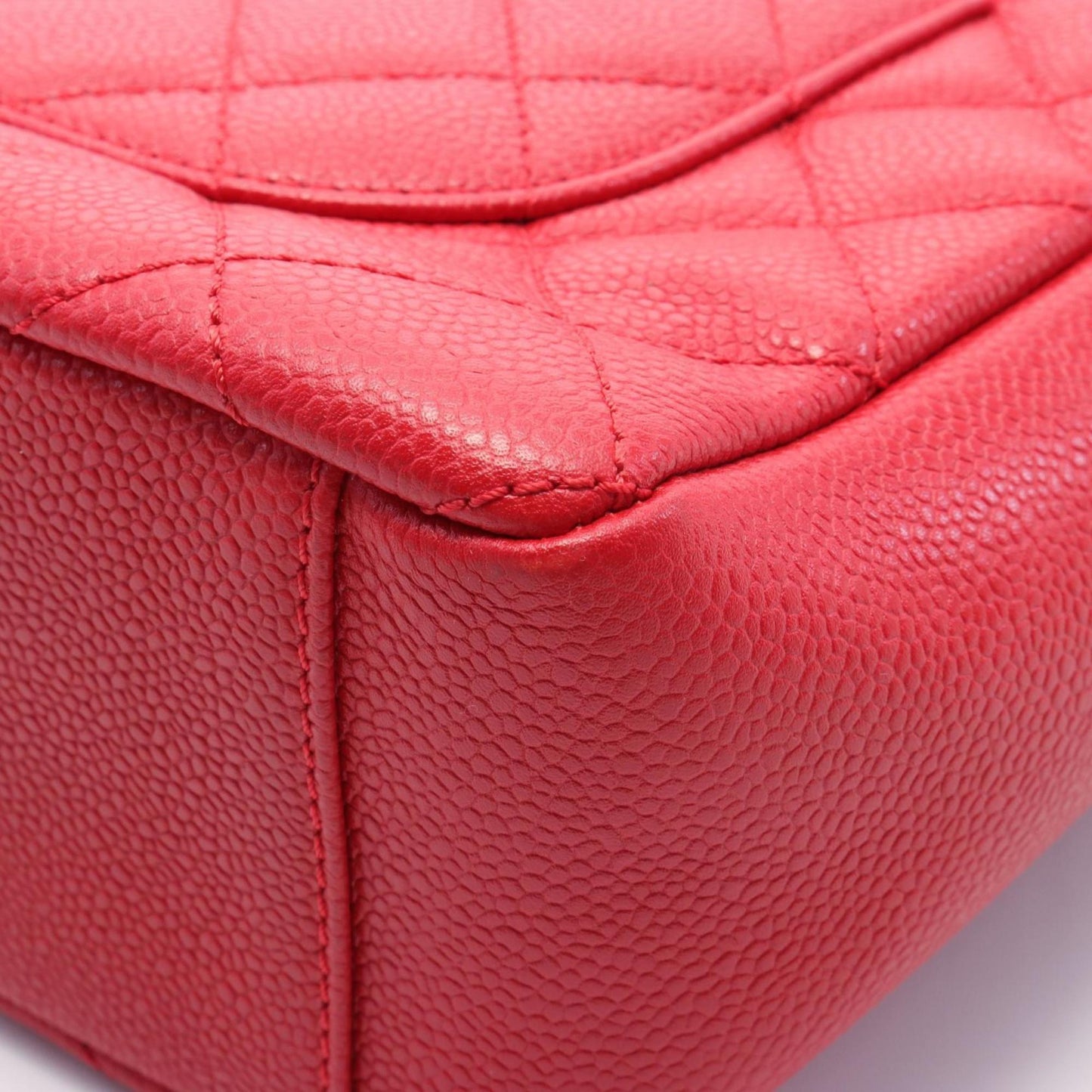 Chanel Shopping Red Leather Tote Bag