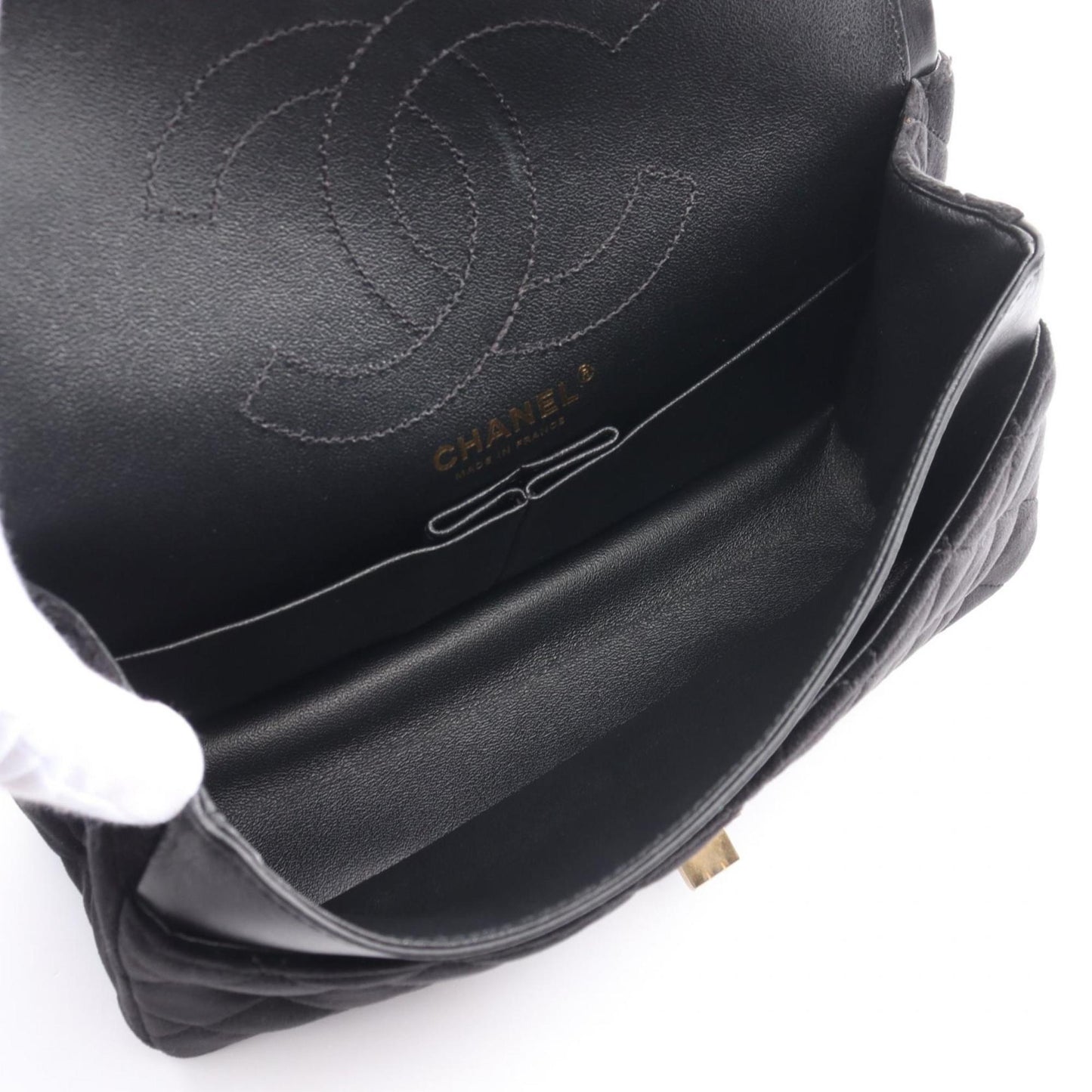 Chanel 2,55 Black Suede Shoulder Bag