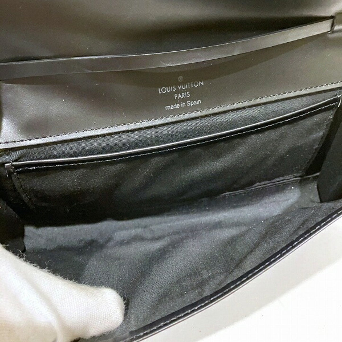 Louis Vuitton Honfleur Black Leather Clutch Bag