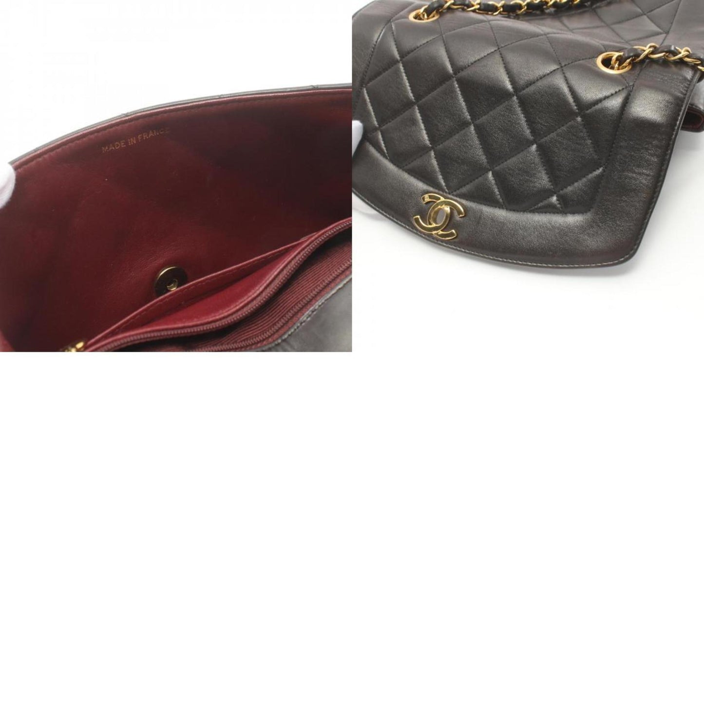 Chanel Diana Black Leather Shoulder Bag