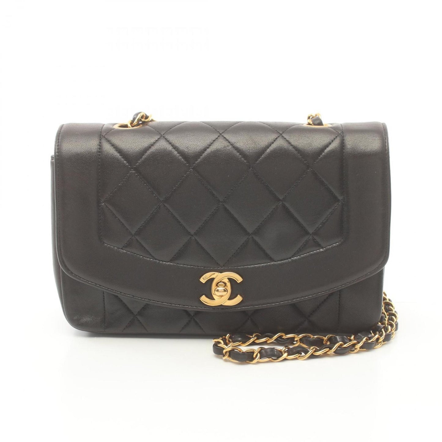 Chanel Diana Black Leather Shoulder Bag