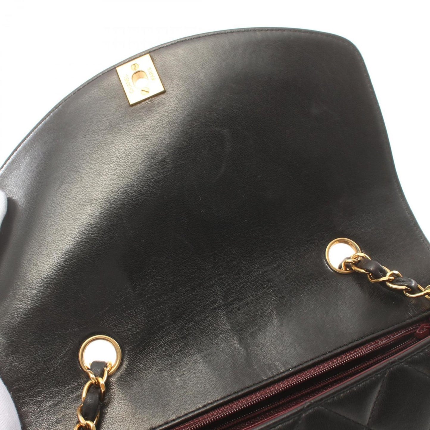 Chanel Diana Black Leather Shoulder Bag