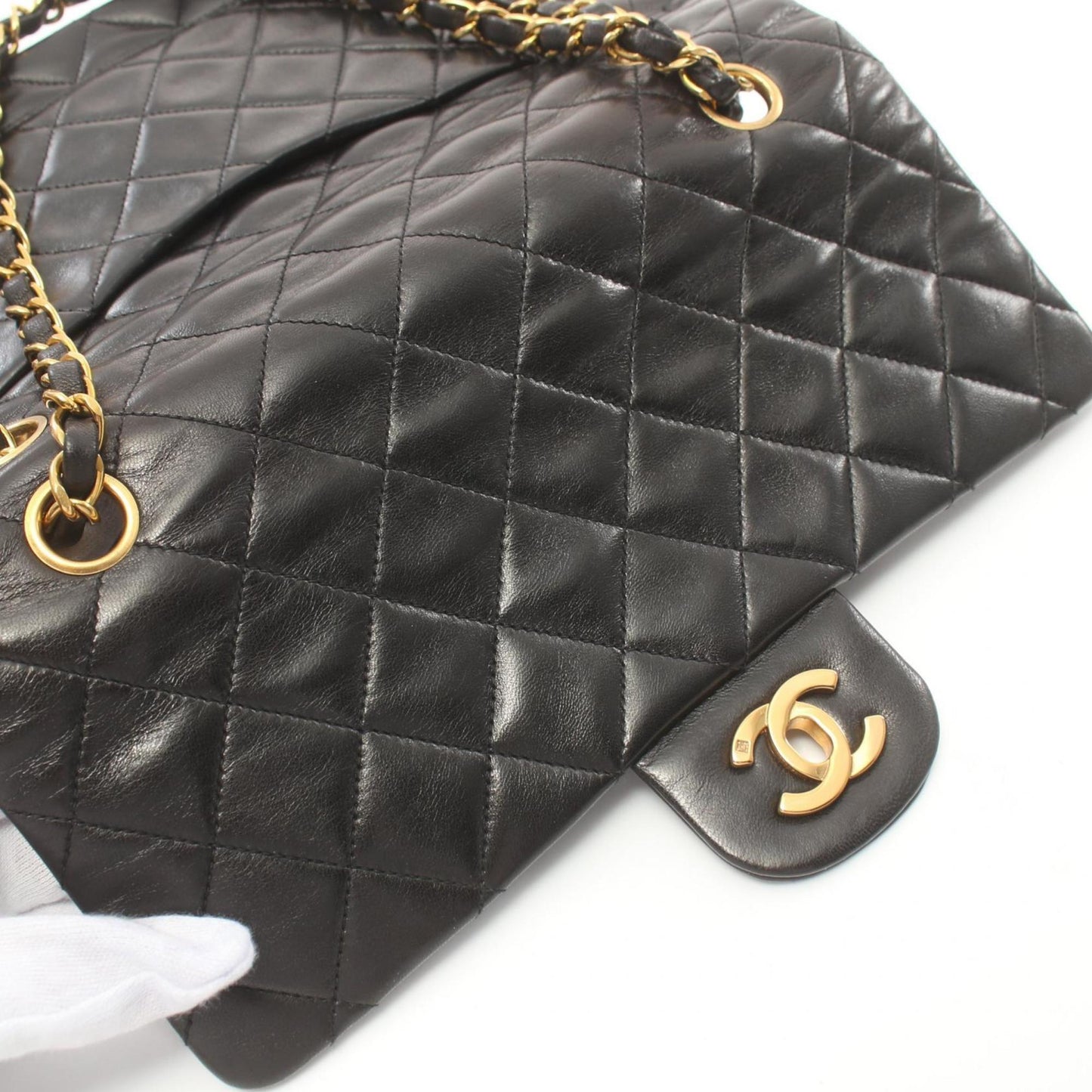 Chanel Timeless Black Leather Shoulder Bag