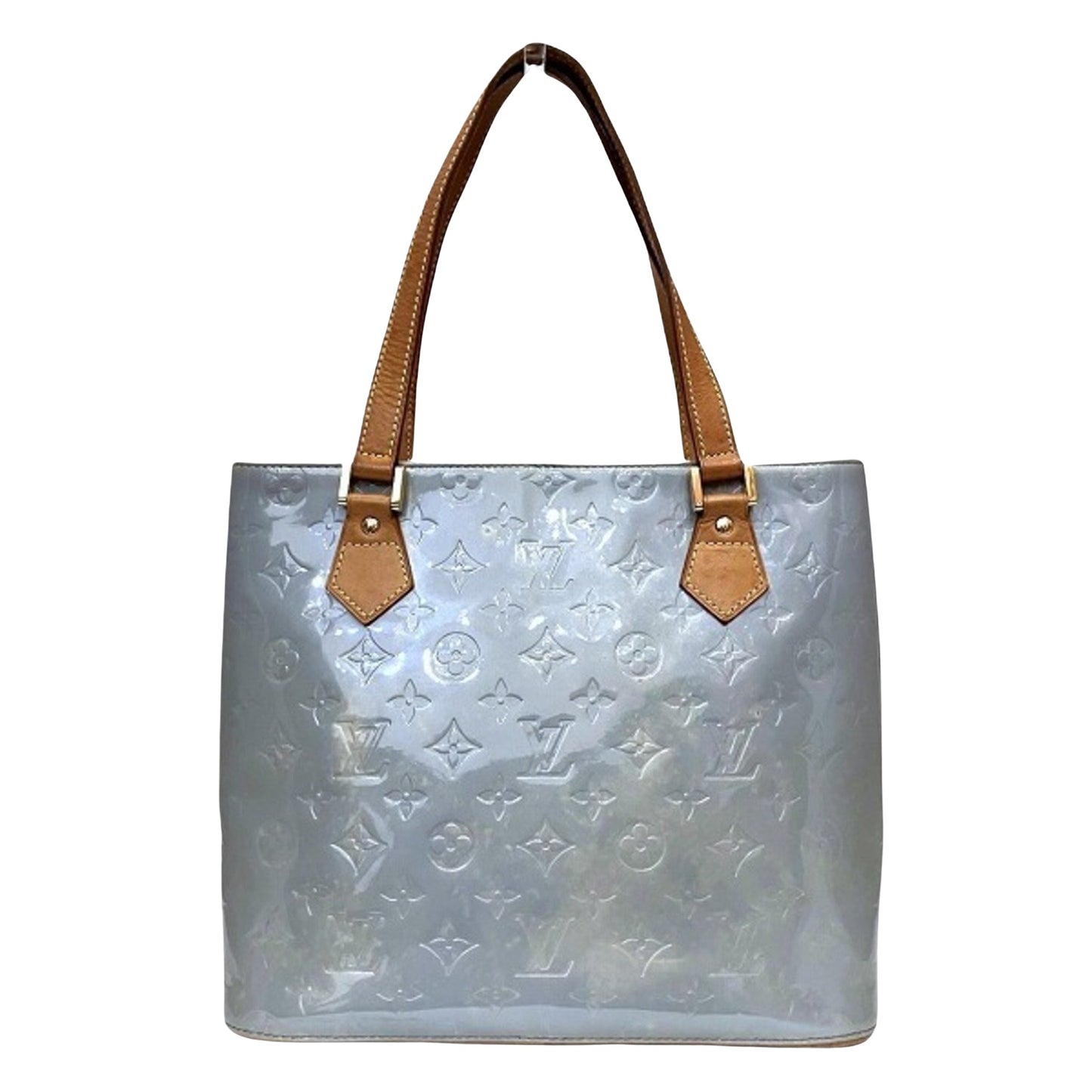 Louis Vuitton Houston Grey Patent Leather Tote Bag