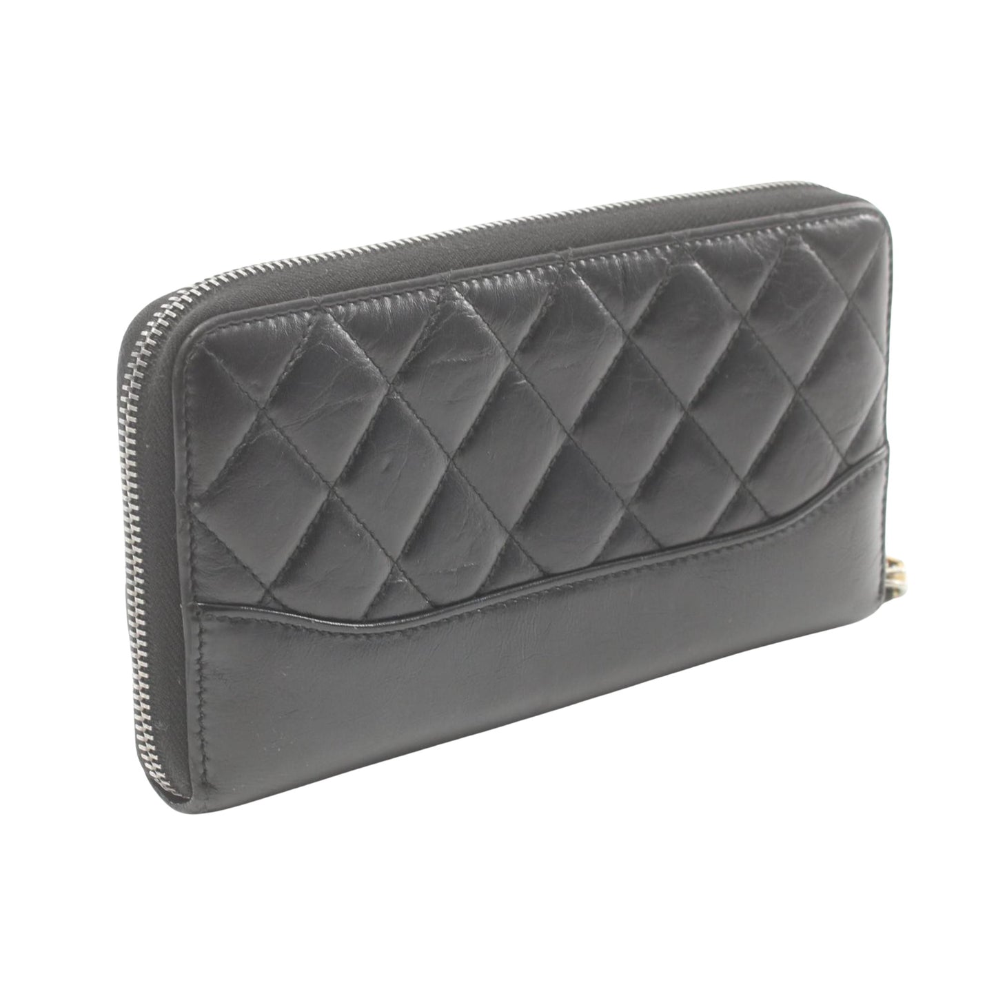 Chanel Matelassé Black Leather Wallet Accessories