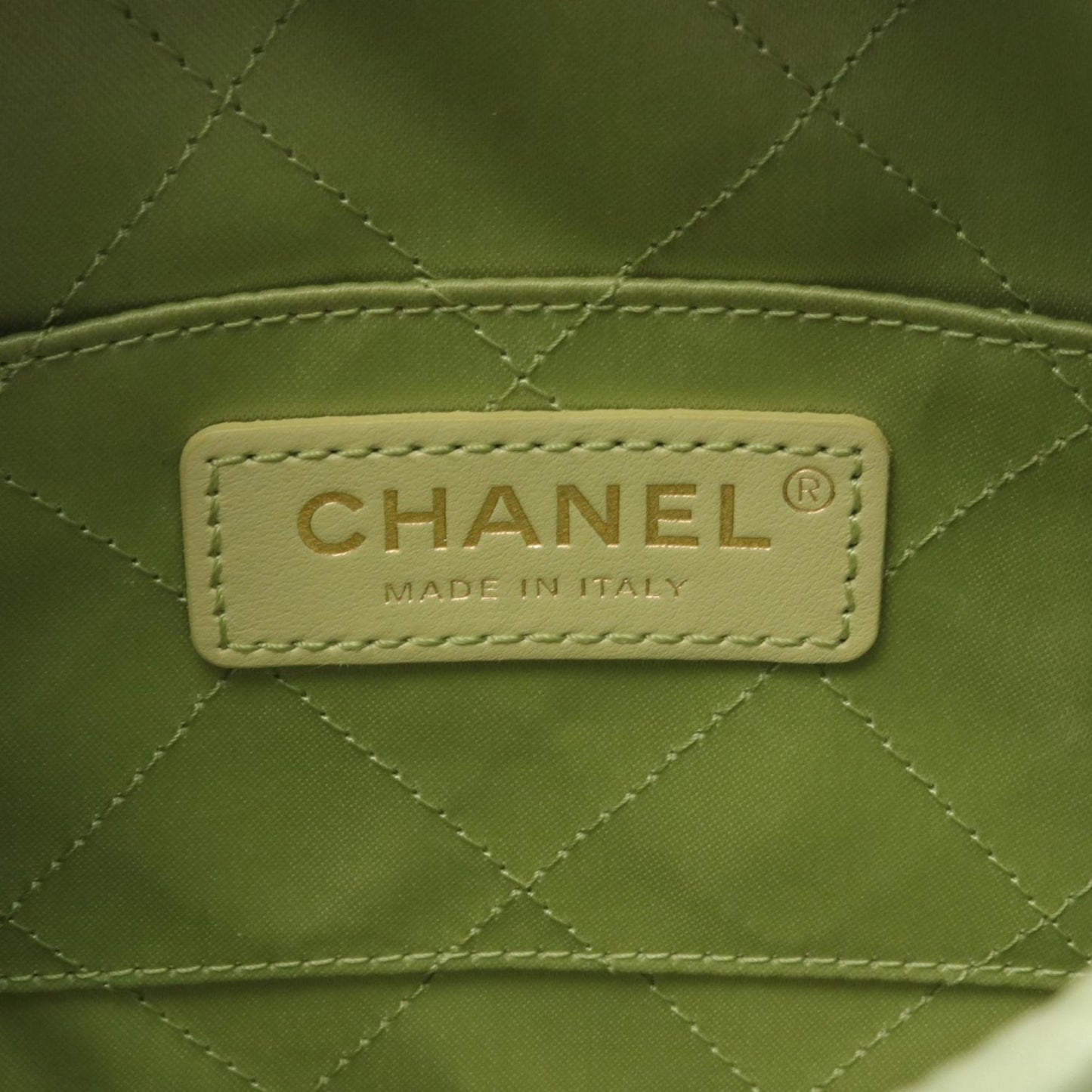 Chanel Matelassé Green Leather Shoulder Bag