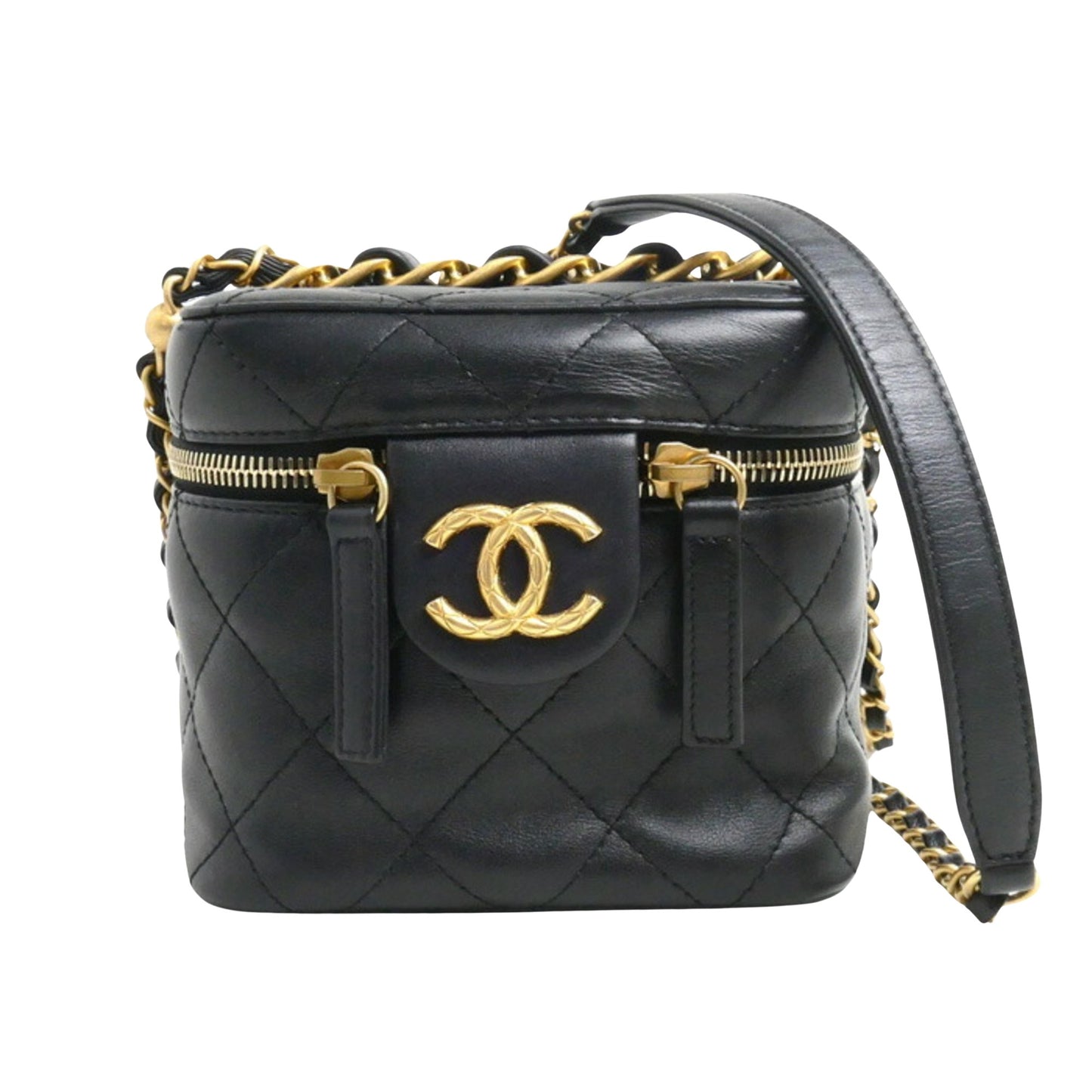 Chanel Black Pony-style Calfskin Shopper Bag