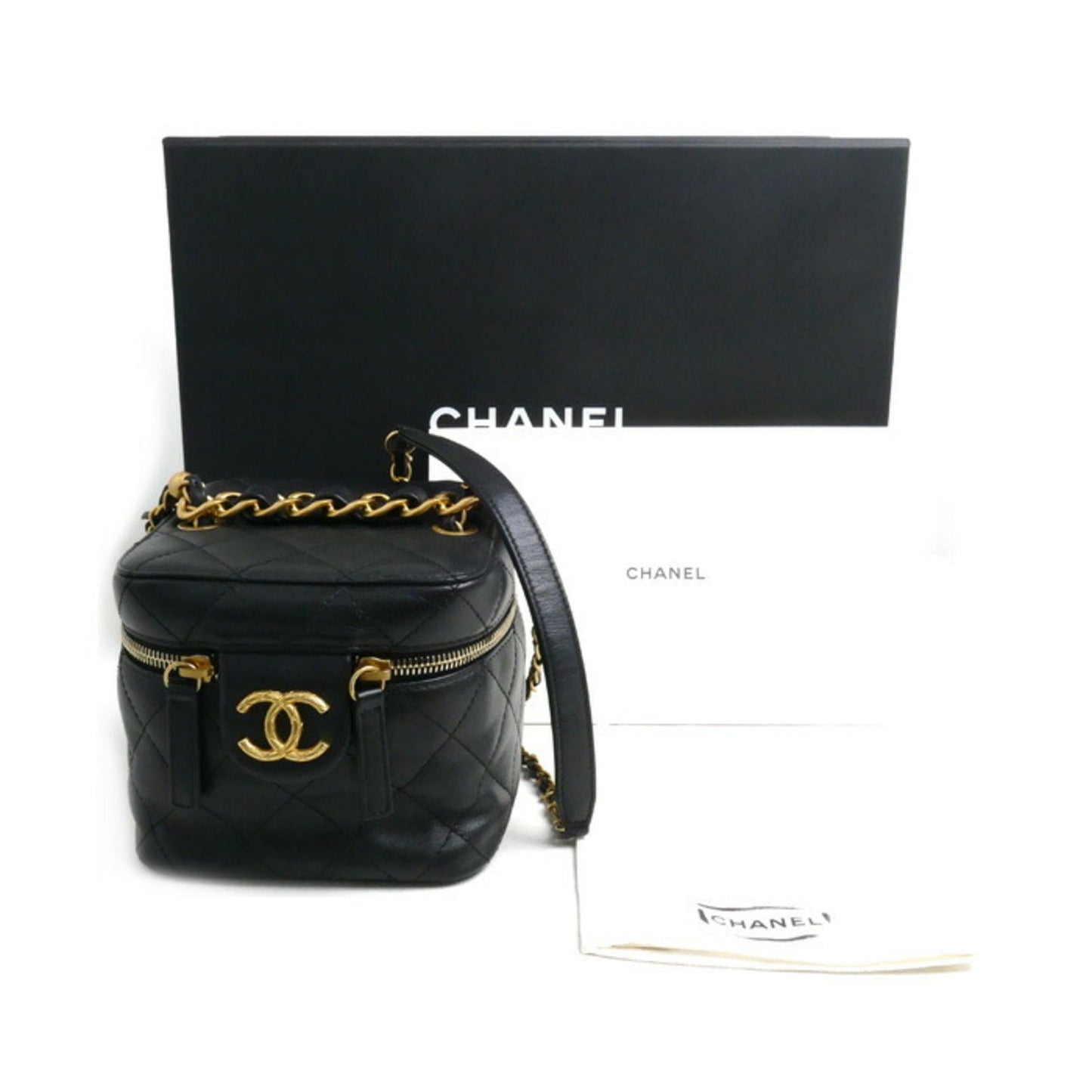 Chanel Black Pony-style Calfskin Shopper Bag