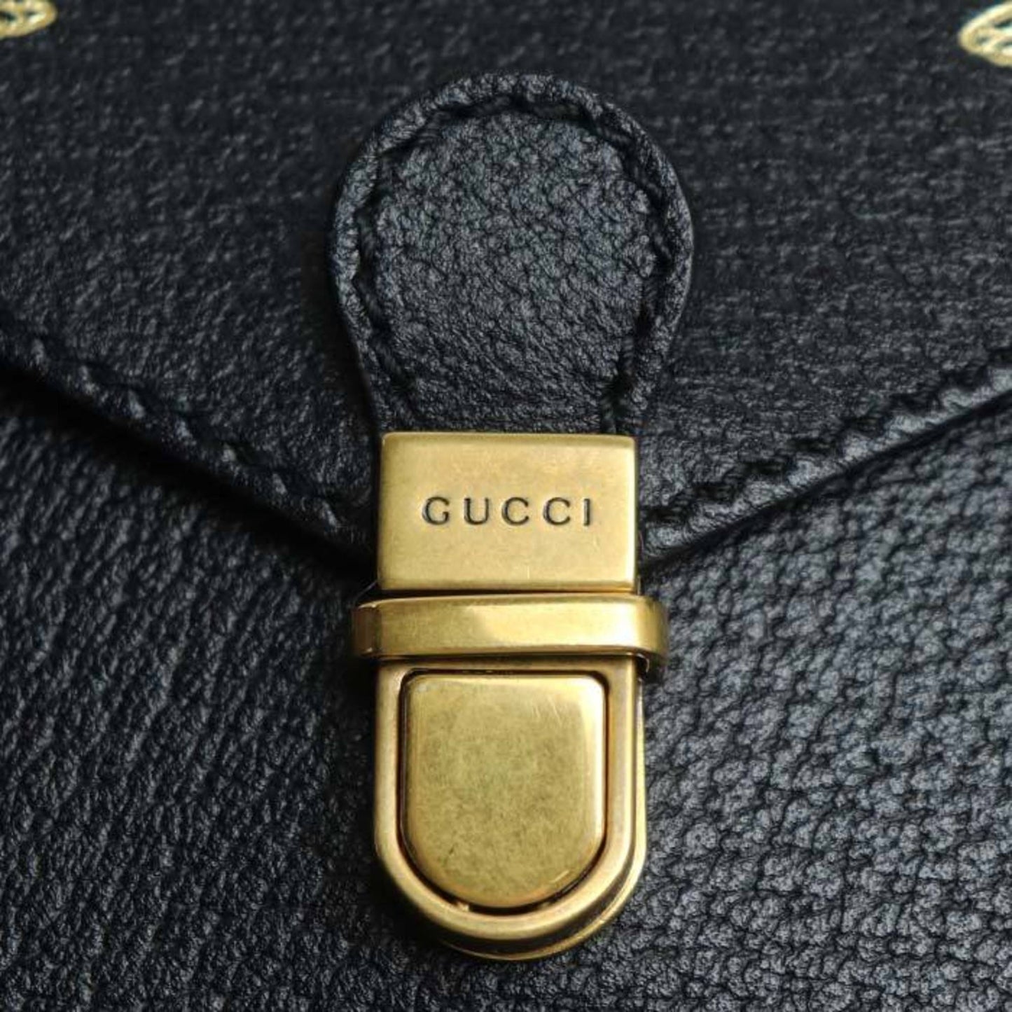 Gucci Black Leather Clutch Bag