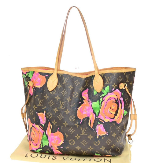 Louis Vuitton Neverfull MM Brown Canvas Tote Bag