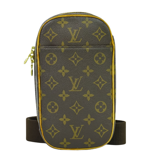 Louis Vuitton Pochette gange Brown Canvas Clutch Bag