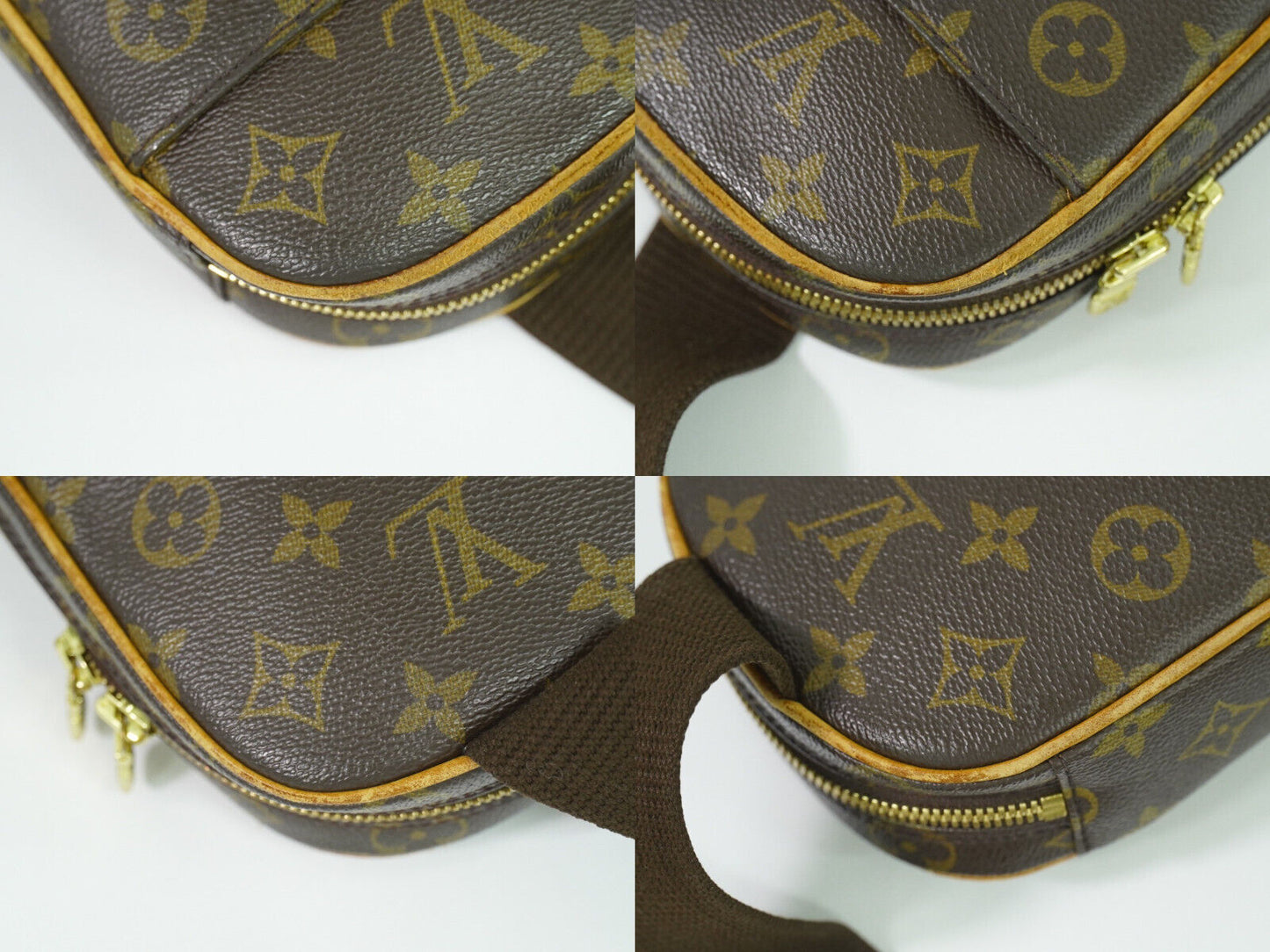 Louis Vuitton Pochette gange Brown Canvas Clutch Bag