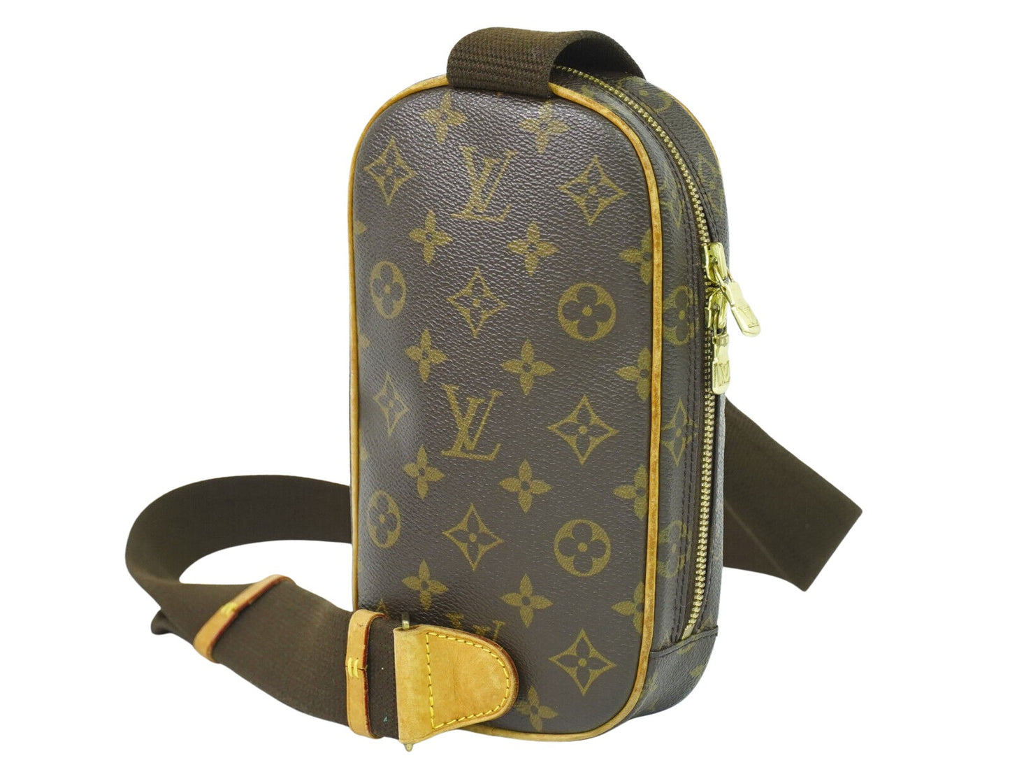 Louis Vuitton Pochette gange Brown Canvas Clutch Bag