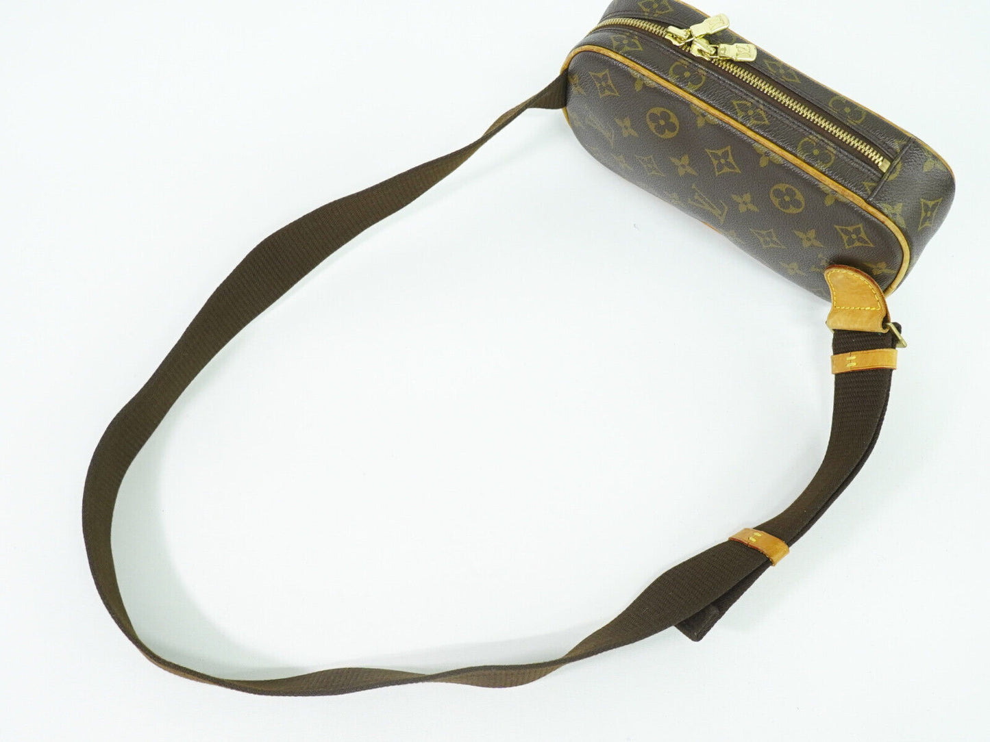 Louis Vuitton Pochette gange Brown Canvas Clutch Bag