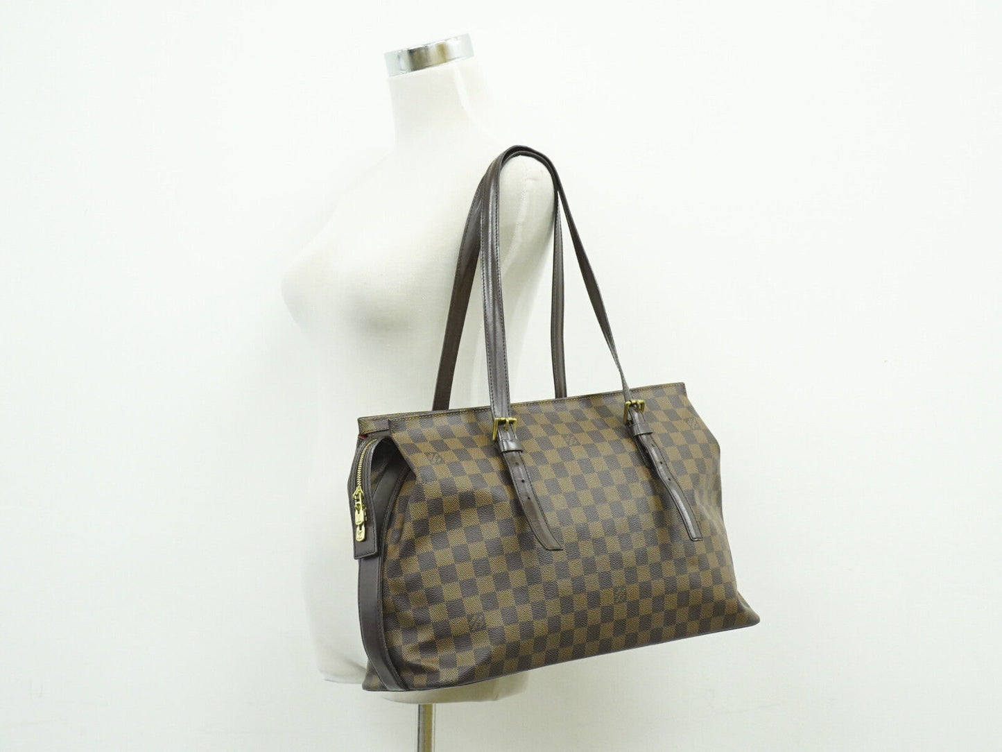 Louis Vuitton Chelsea Brown Canvas Shoulder Bag