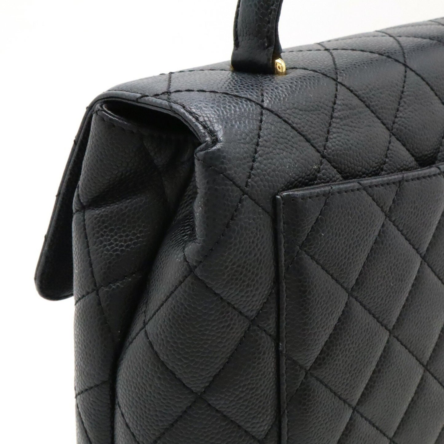 Chanel Coco Handle Black Leather Hand Bag