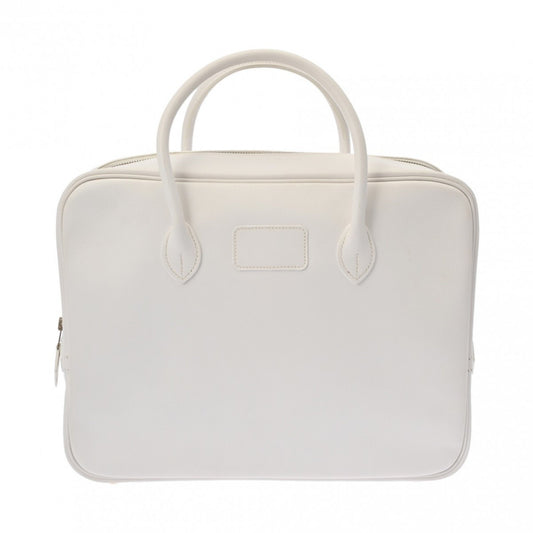 Hermès Eiffel White Leather Briefcase Bag