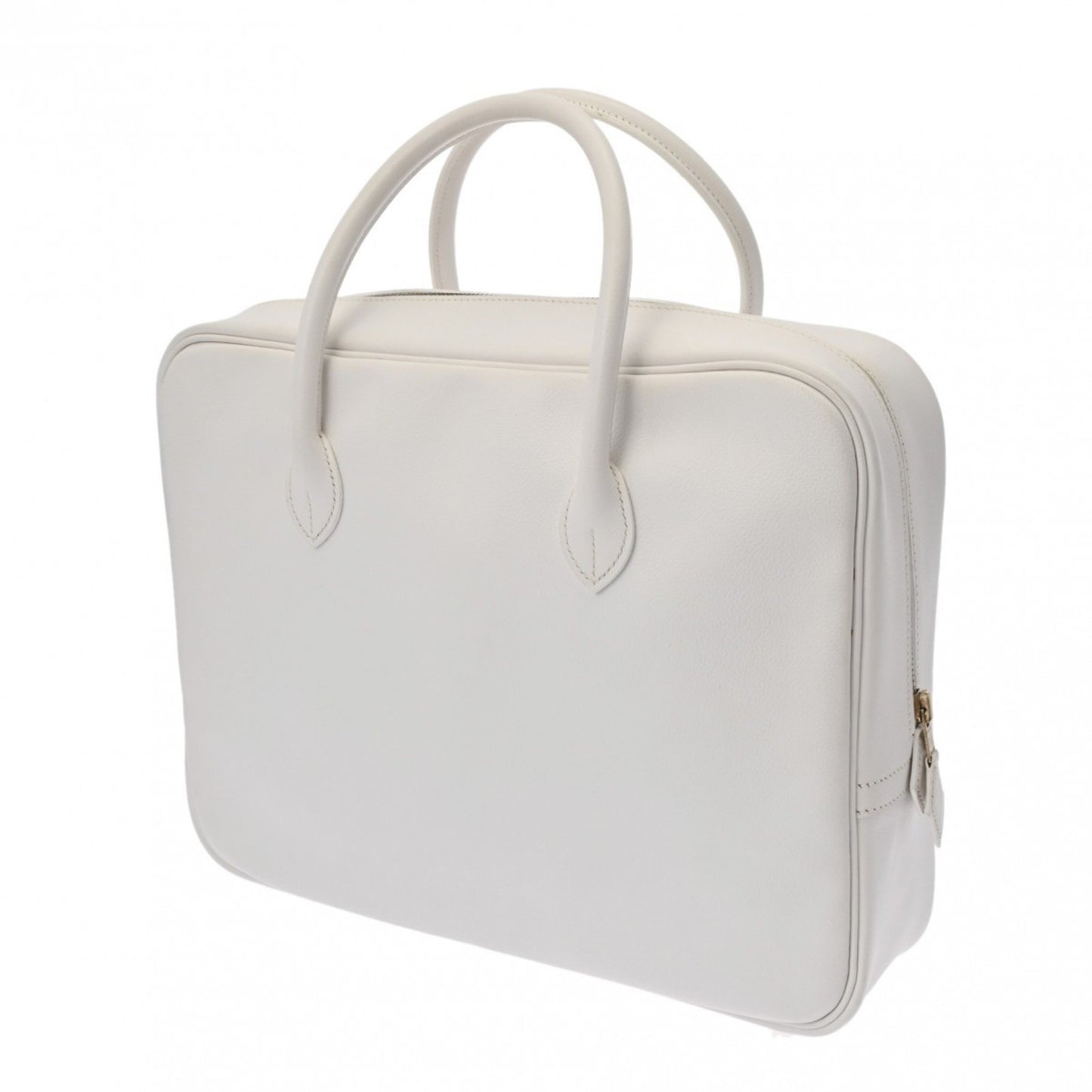 Hermès Eiffel White Leather Briefcase Bag